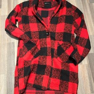 Cozy plaid coat